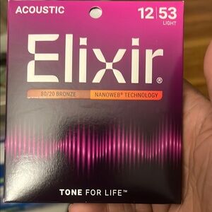Elixir Acoustic Guitar Strings 12/53